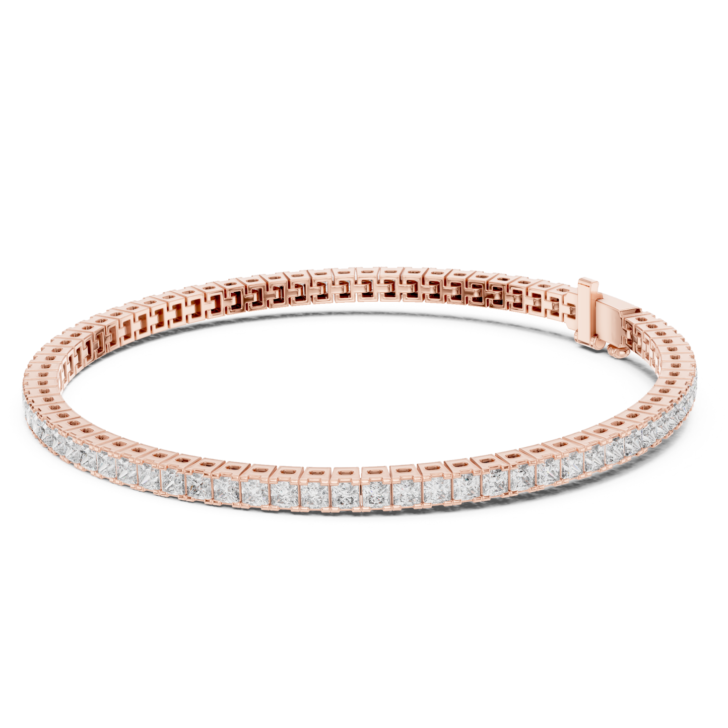 Princess Cut Diamond Tennis Bracelet 4.5 CTW