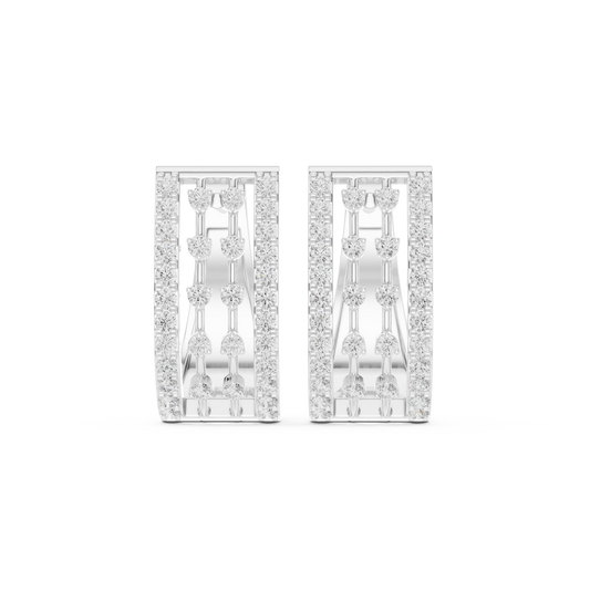 Luxury Pave Set Diamond Statement Earrings 0.6 CTW