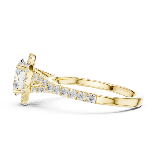 Oval Cut Halo Engagement Ring 1.4 CTW