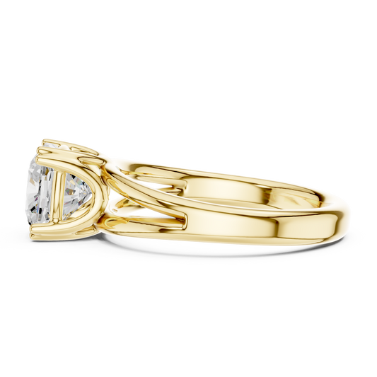 Cushion Cut Split Shank Solitaire Engagement Ring 2 CTW