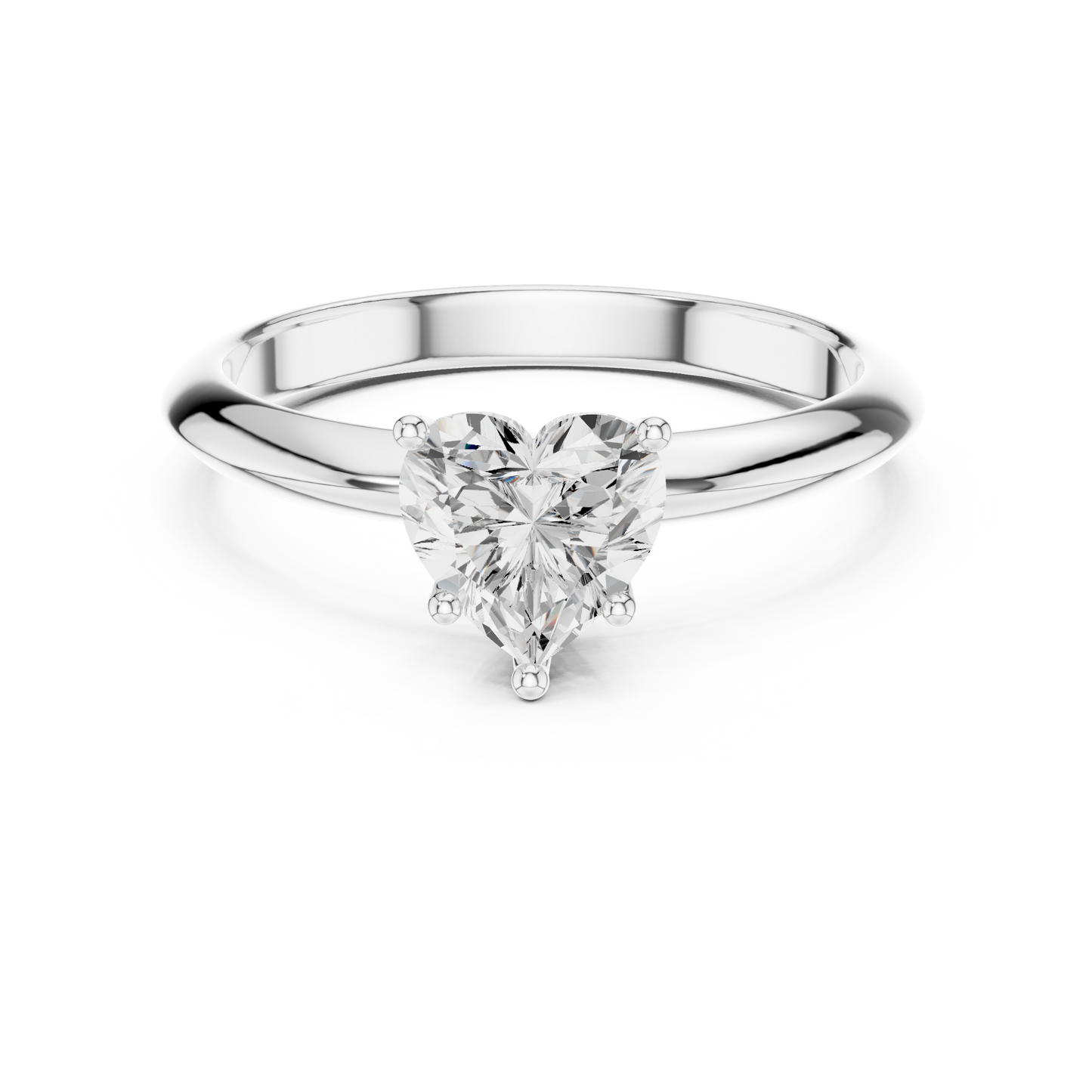 Heart Cut Classic Solitaire Engagement Ring 1 CTW