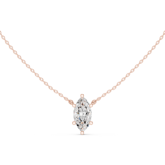 Marquise Cut Solitaire Diamond Pendant 2.5 CTW