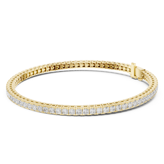 Princess Cut Diamond Tennis Bracelet 4.5 CTW
