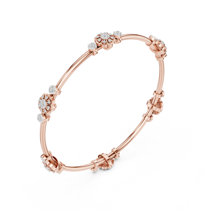Diamond Floral Bracelet 0.8 CTW