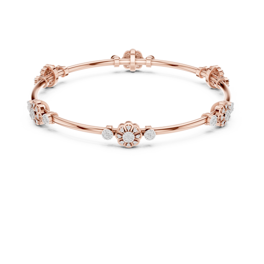 Diamond Floral Bracelet 0.8 CTW