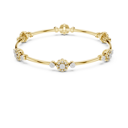 Diamond Floral Bracelet 0.8 CTW