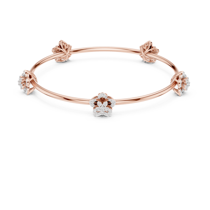 Elegant Diamond Flower Bracelet 1 CTW