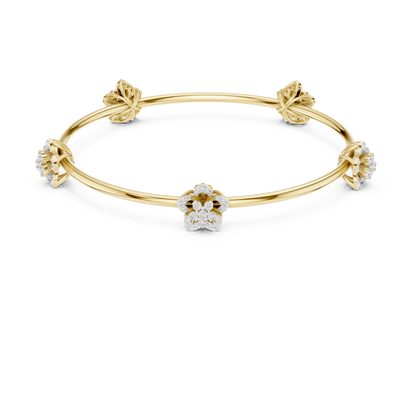 Elegant Diamond Flower Bracelet 1 CTW