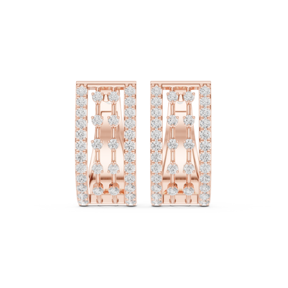 Luxury Pave Set Diamond Statement Earrings 0.6 CTW