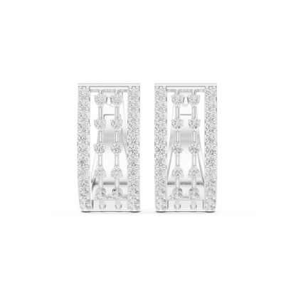 Luxury Pave Set Diamond Statement Earrings 0.6 CTW