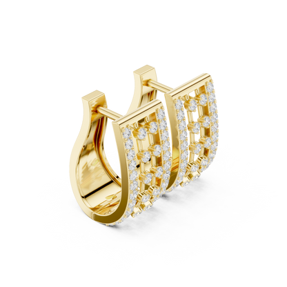 Luxury Pave Set Diamond Statement Earrings 0.6 CTW