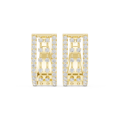 Luxury Pave Set Diamond Statement Earrings 0.6 CTW