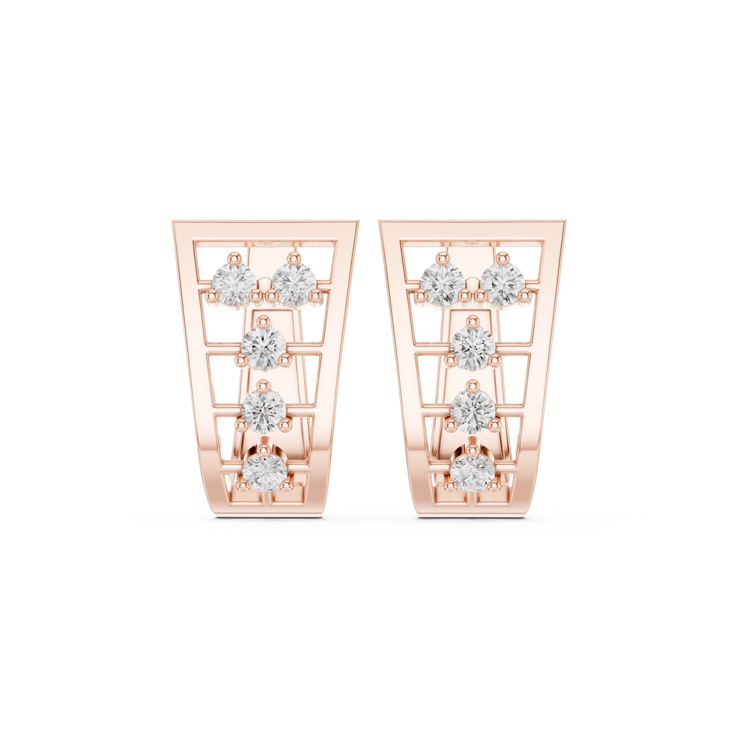 Minimalist 5 Diamond Huggies 0.5 CTW