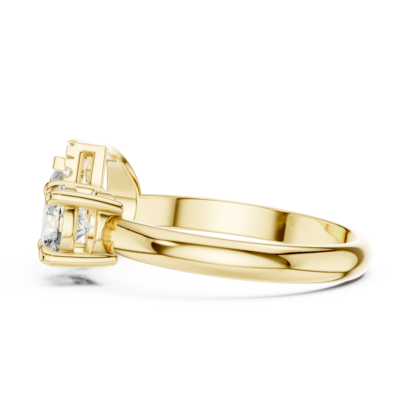 Pear Halo And Round Toi Et Moi Engagement Ring 1.15 CTW