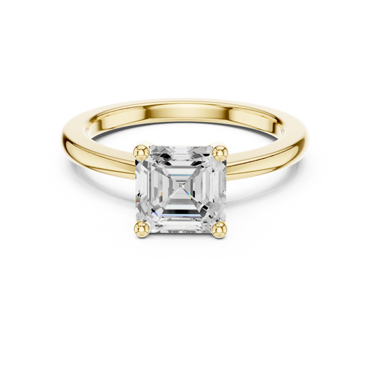 Classic Asscher Solitaire Diamond Engagement Ring 1.5 CTW