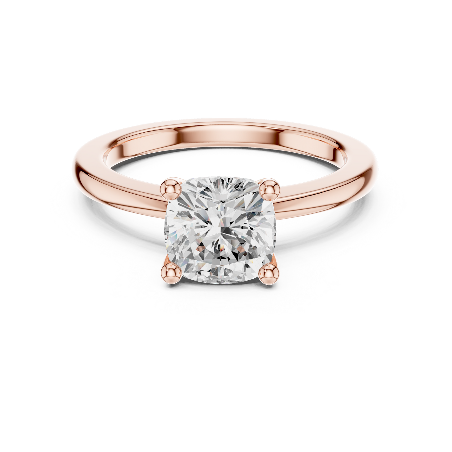 Classic Cushion Solitaire Diamond Engagement Ring 1.5 CTW