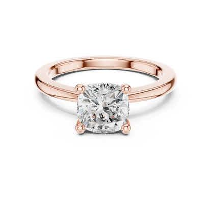 Classic Cushion Solitaire Diamond Engagement Ring 1.5 CTW