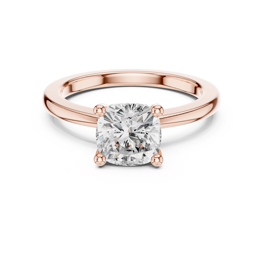 Classic Cushion Solitaire Diamond Engagement Ring 1.5 CTW