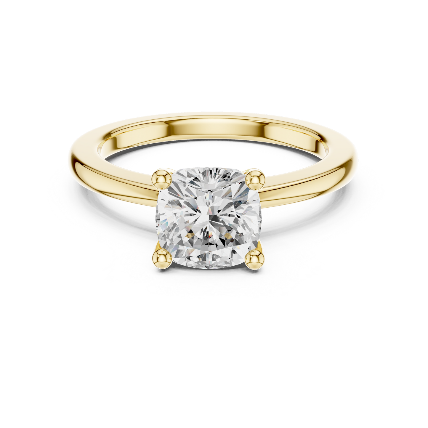 Classic Cushion Solitaire Diamond Engagement Ring 1.5 CTW