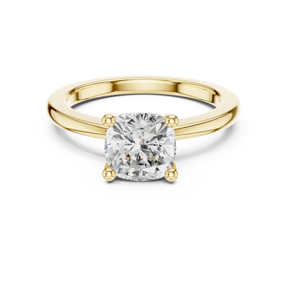 Classic Cushion Solitaire Diamond Engagement Ring 1.5 CTW