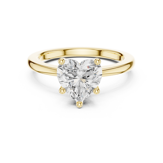 Classic Heart Solitaire Diamond Engagement Ring 1.5 CTW