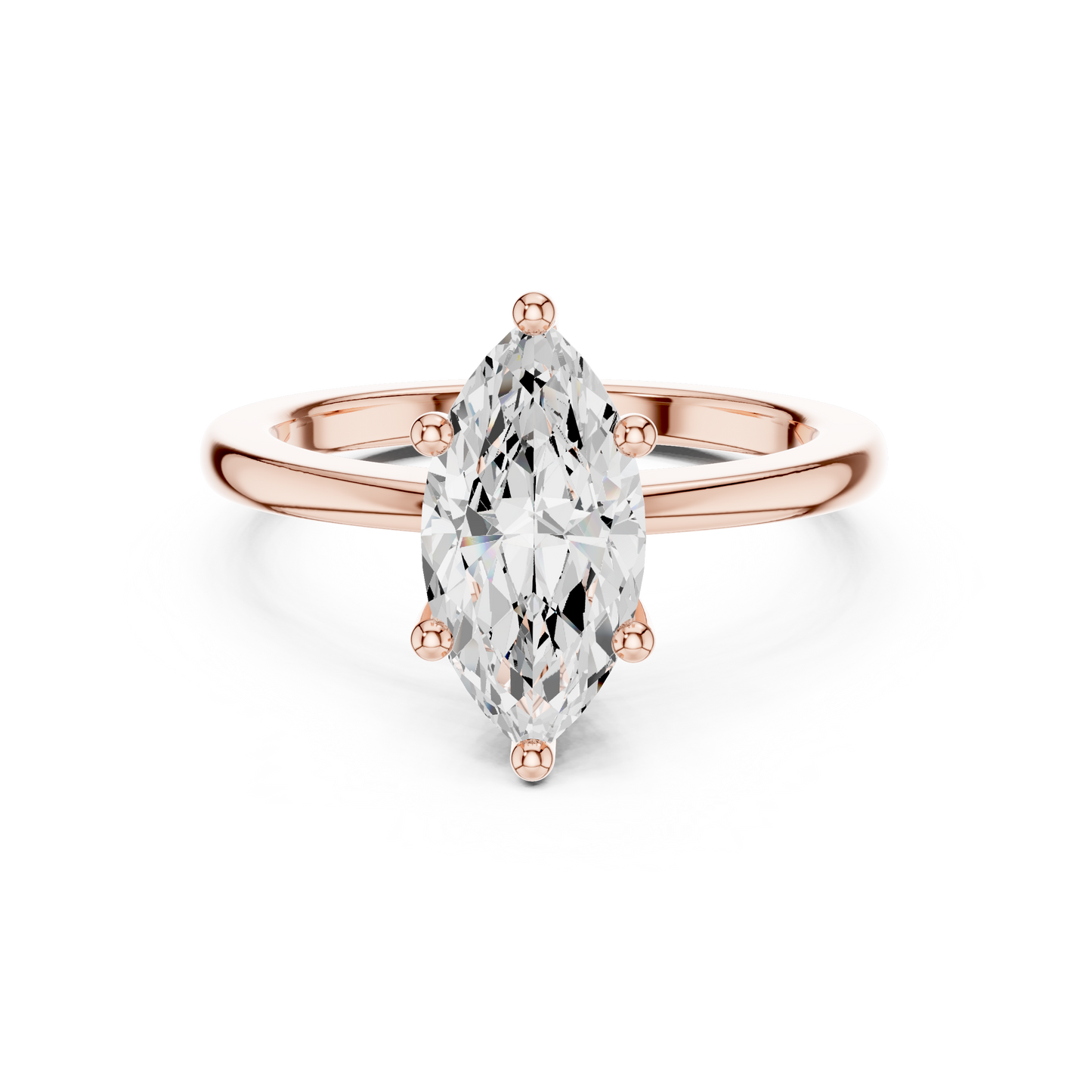 Classic Marquise Solitaire Diamond Engagement Ring 1.5 CTW