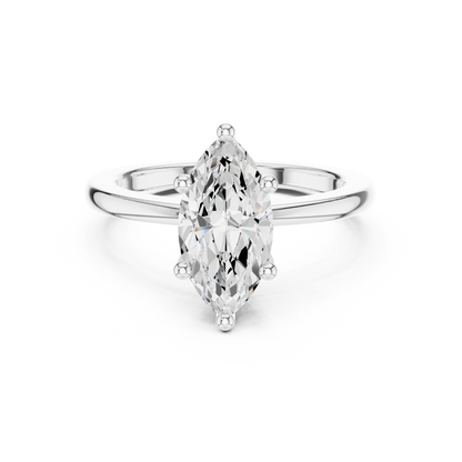 Classic Marquise Solitaire Diamond Engagement Ring 1.5 CTW