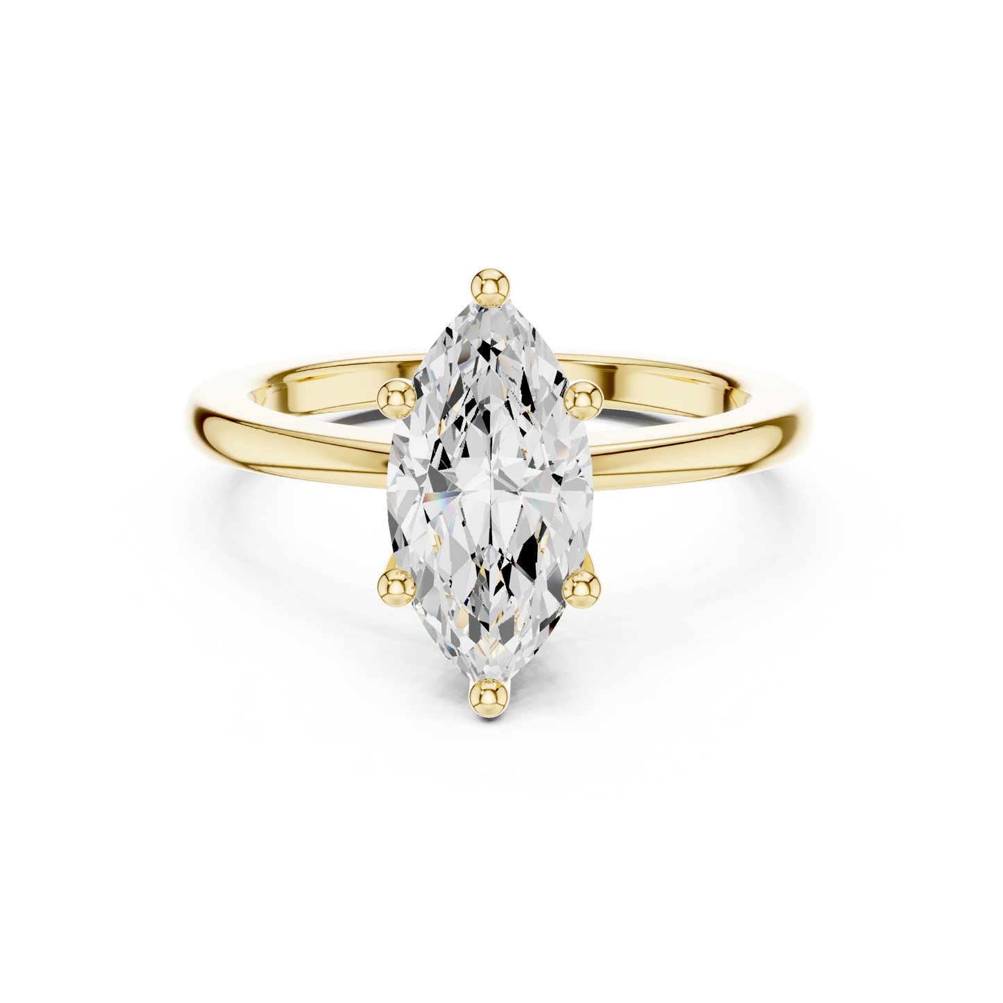 Classic Marquise Solitaire Diamond Engagement Ring 1.5 CTW