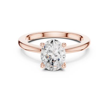 Classic Oval Solitaire Diamond Engagement Ring 1.5 CTW