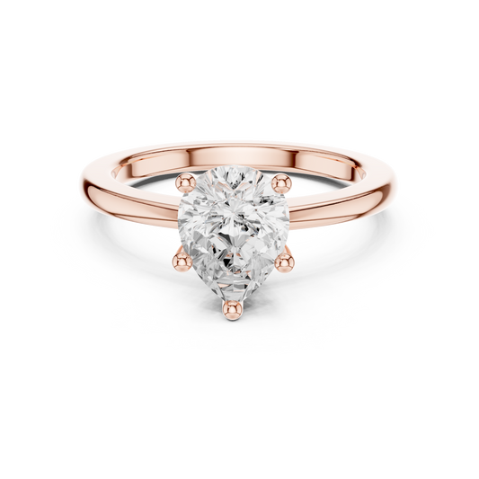 Classic Pear Solitaire Diamond Engagement Ring 1.5 CTW