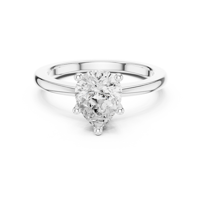 Classic Pear Solitaire Diamond Engagement Ring 1.5 CTW