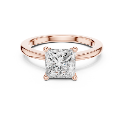 Classic Princess Solitaire Diamond Engagement Ring 1.5 CTW