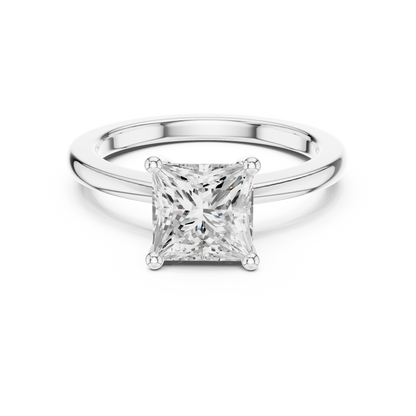 Classic Princess Solitaire Diamond Engagement Ring 1.5 CTW
