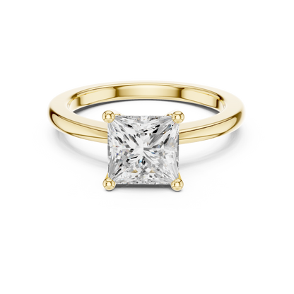 Classic Princess Solitaire Diamond Engagement Ring 1.5 CTW