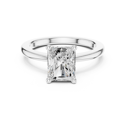Classic Radiant Solitaire Diamond Engagement Ring 1.5 CTW