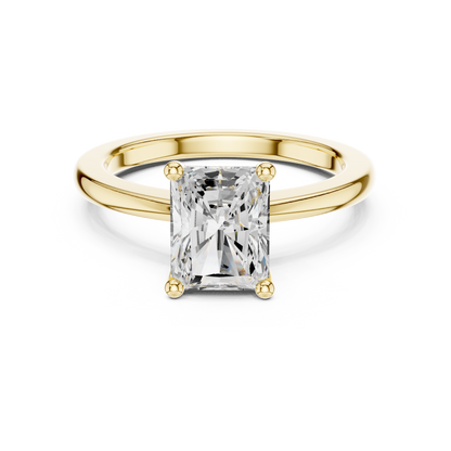 Classic Radiant Solitaire Diamond Engagement Ring 1.5 CTW