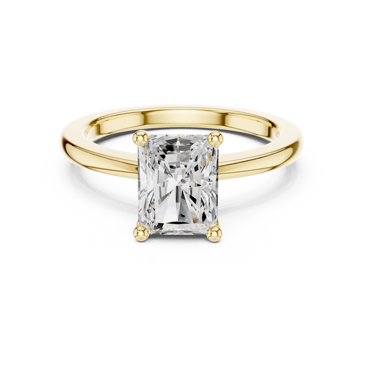 Classic Radiant Solitaire Diamond Engagement Ring 1.5 CTW