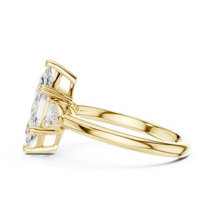 Classic Marquise Center Trillion Accent Engagement Ring 2.4 CTW