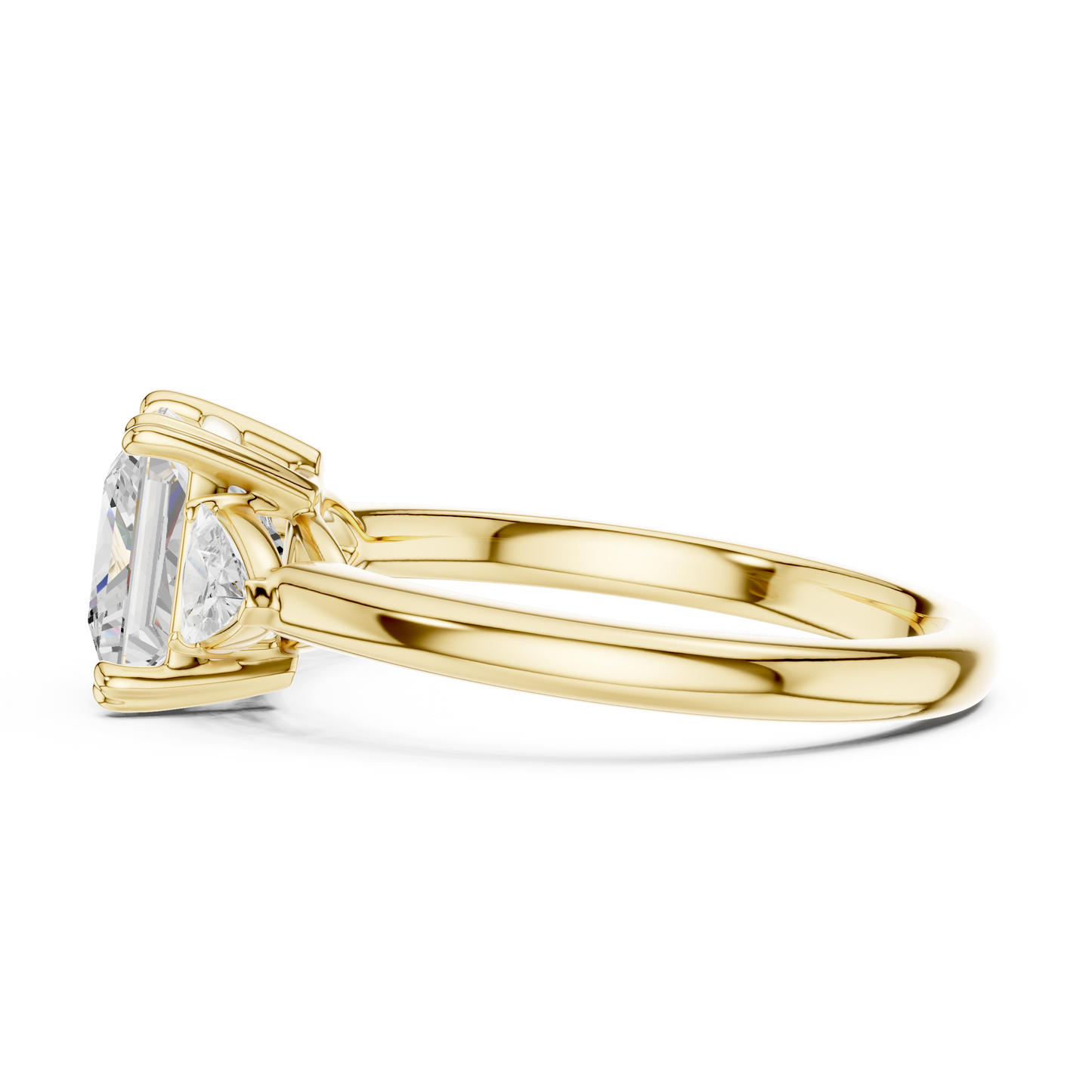 Classic Princess Center Pear Accent Engagement Ring 2.4 CTW