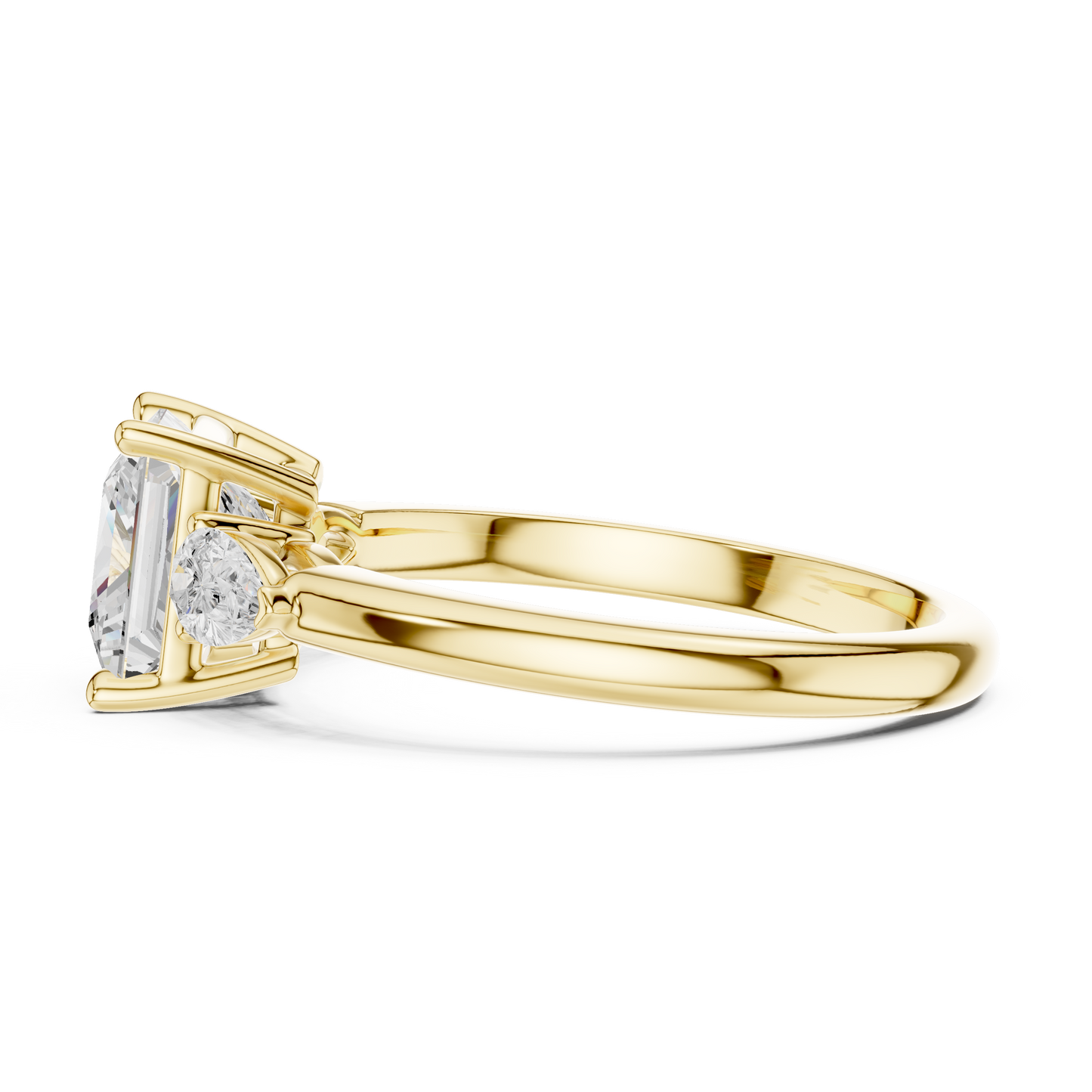 Princess Cut Three Stone Diamond Engagement Ring 2.5 CTW