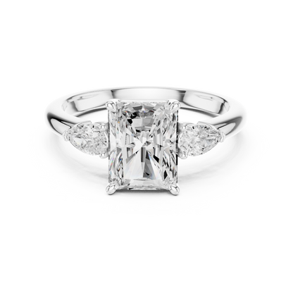 Radiant Cut Three Stone Diamond Engagement Ring 2.5 CTW
