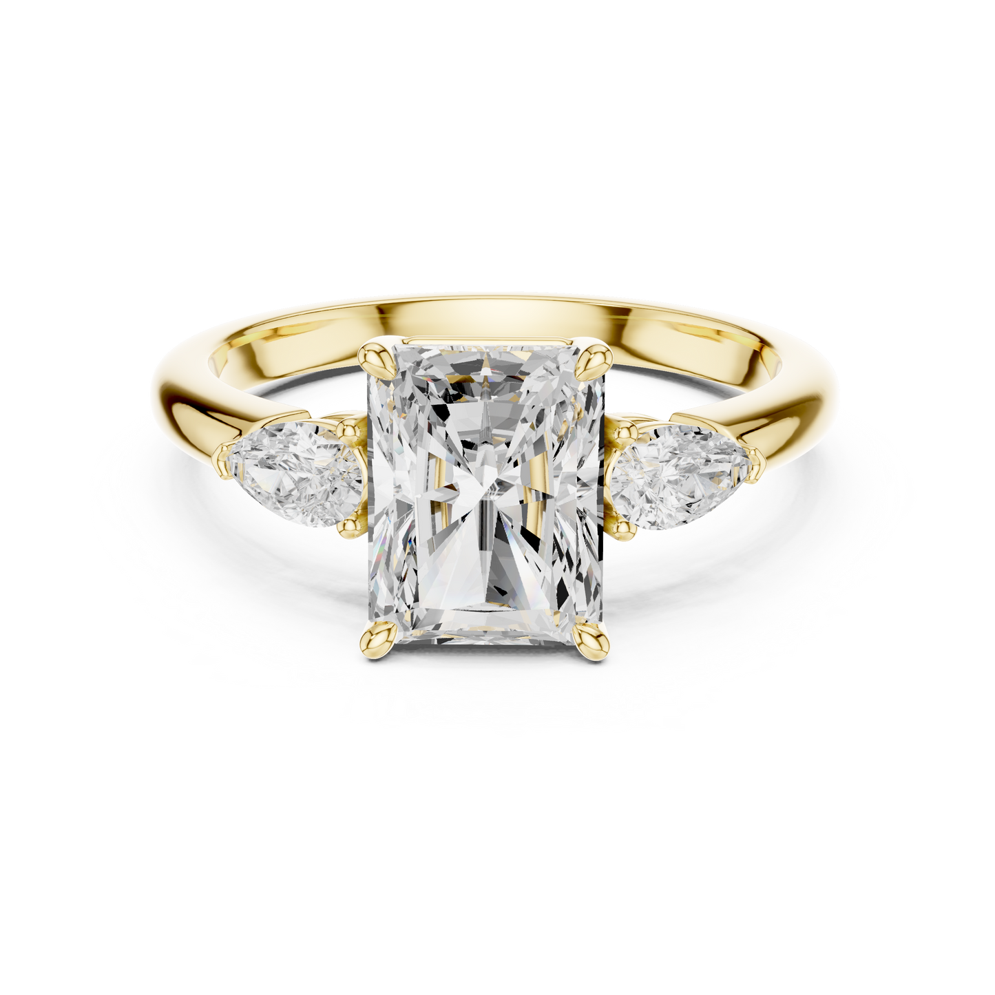 Radiant Cut Three Stone Diamond Engagement Ring 2.5 CTW