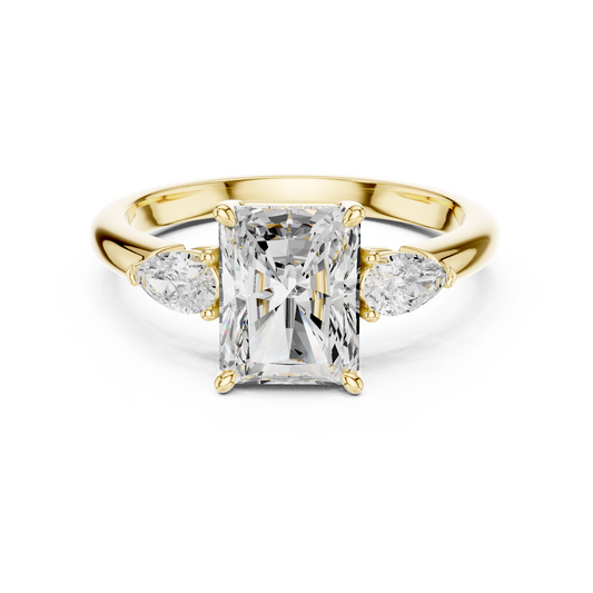 Radiant Cut Three Stone Diamond Engagement Ring 2.5 CTW