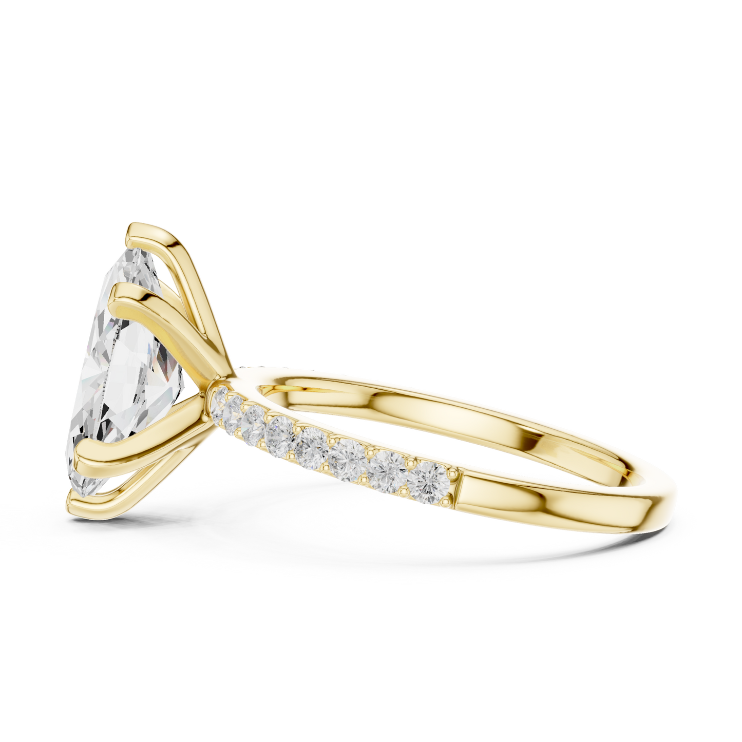 Classic Marquise Cut Half Eternity Pave Ring 2.2 CTW