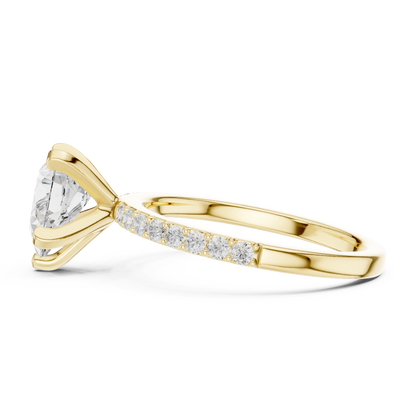 Classic Pear Cut Half Eternity Pave Ring 2.2 CTW