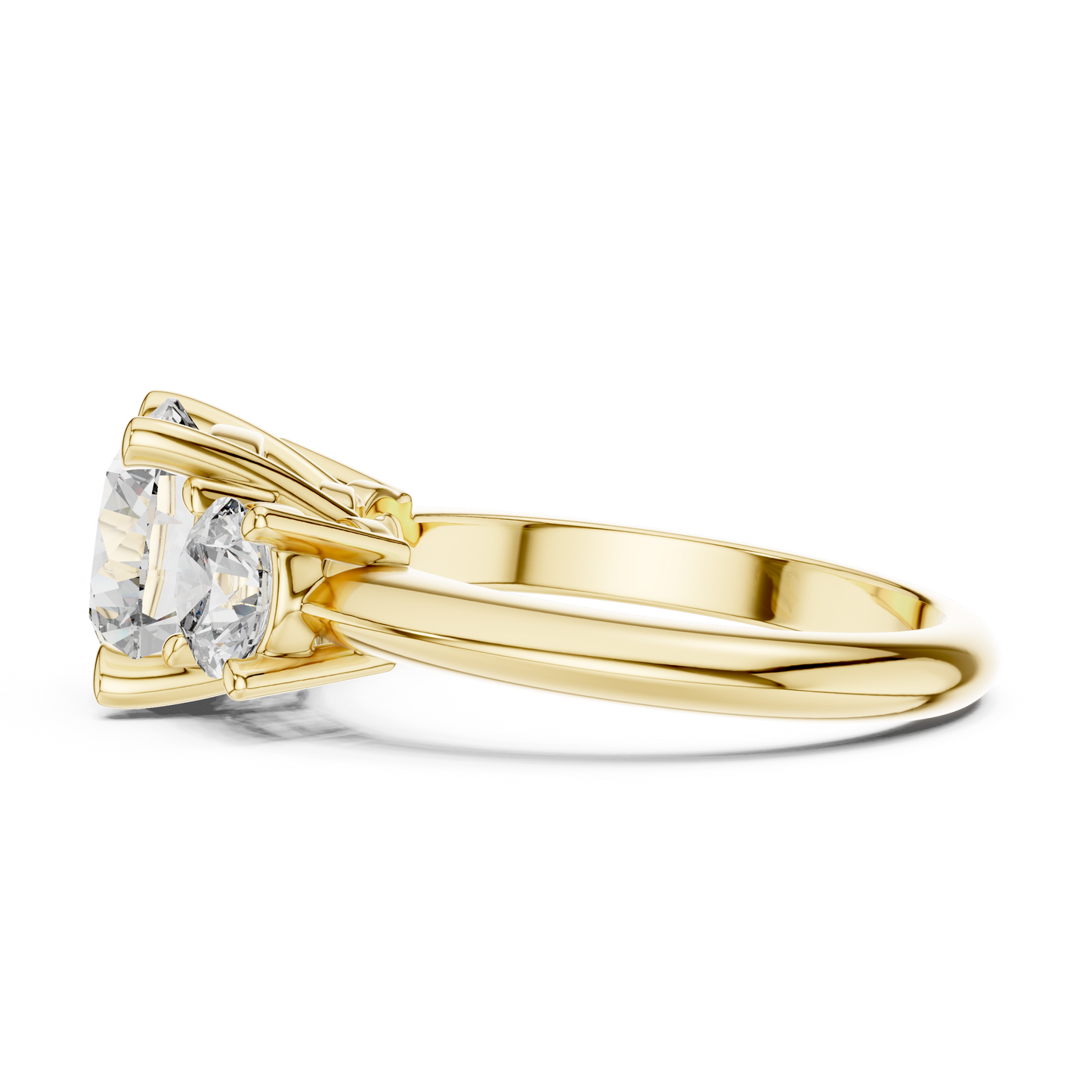 Classic Round Diamond Trilogy Engagement Ring 3.5 CTW
