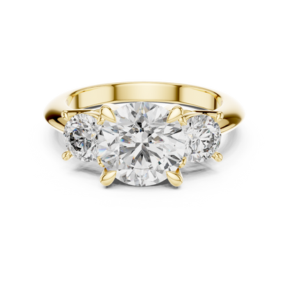 Classic Round Diamond Trilogy Engagement Ring 3.5 CTW