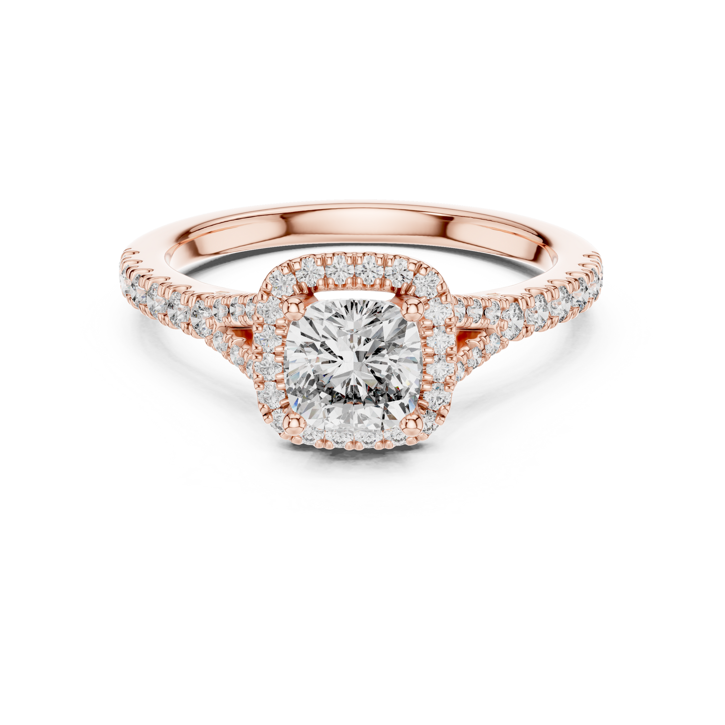 Cushion Cut Halo Engagement Ring 1.4 CTW