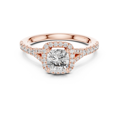 Cushion Cut Halo Engagement Ring 1.4 CTW