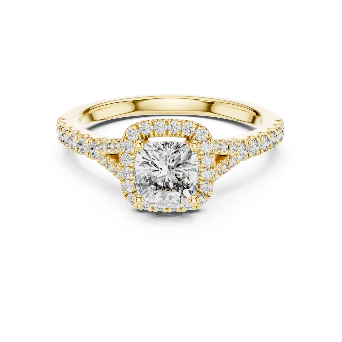 Cushion Cut Halo Engagement Ring 1.4 CTW